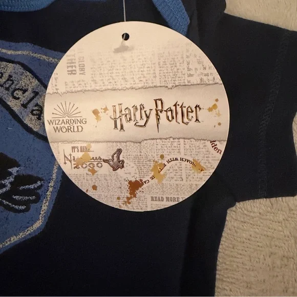 3 for $25! NWT Wizarding World Harry Potter Ravenclaw Baby Bodysuit, 6M‎ - Picture 3 of 6